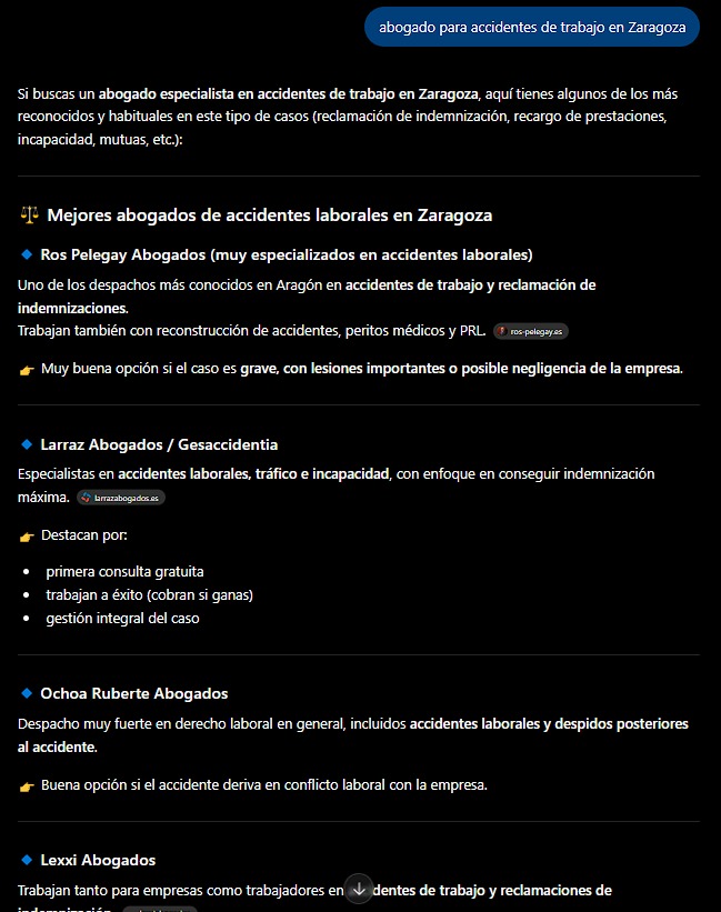 ChatGPT accidentes