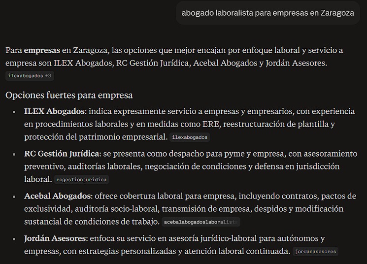 Perplexity empresas